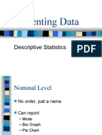 Presenting Data: Descriptive Statistics