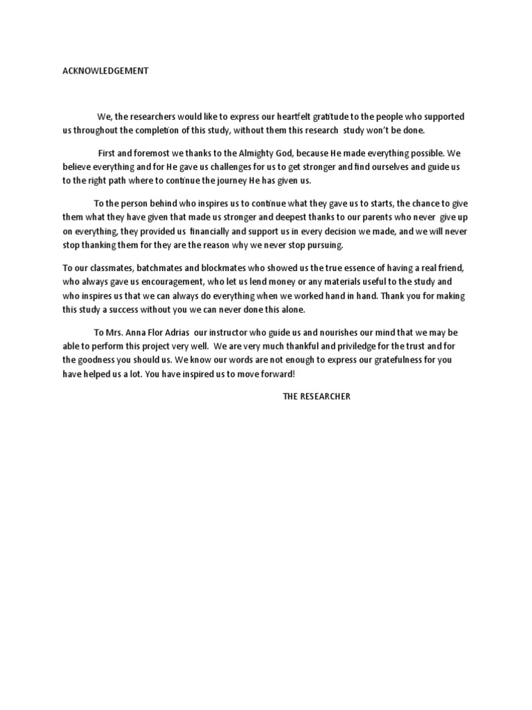 ACKNOWLEDGEMENT | PDF