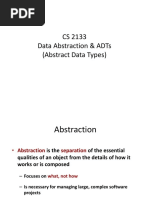 Cs 2133 Data Abstraction & Adts (Abstract Data Types)