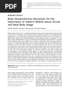 Body Dissatisfaction Revisited: On The Importance of Implicit Beliefs About Actual and Ideal Body Image