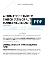Automatic Transfer Switch (ATS) OR Automatic Mains Failure (AMF) Panel