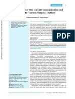 Management of Oro-antral Communications and Fistulas