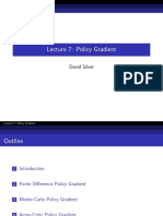 Lecture 7: Policy Gradient: David Silver
