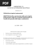 Porte logiche fondamentali 1