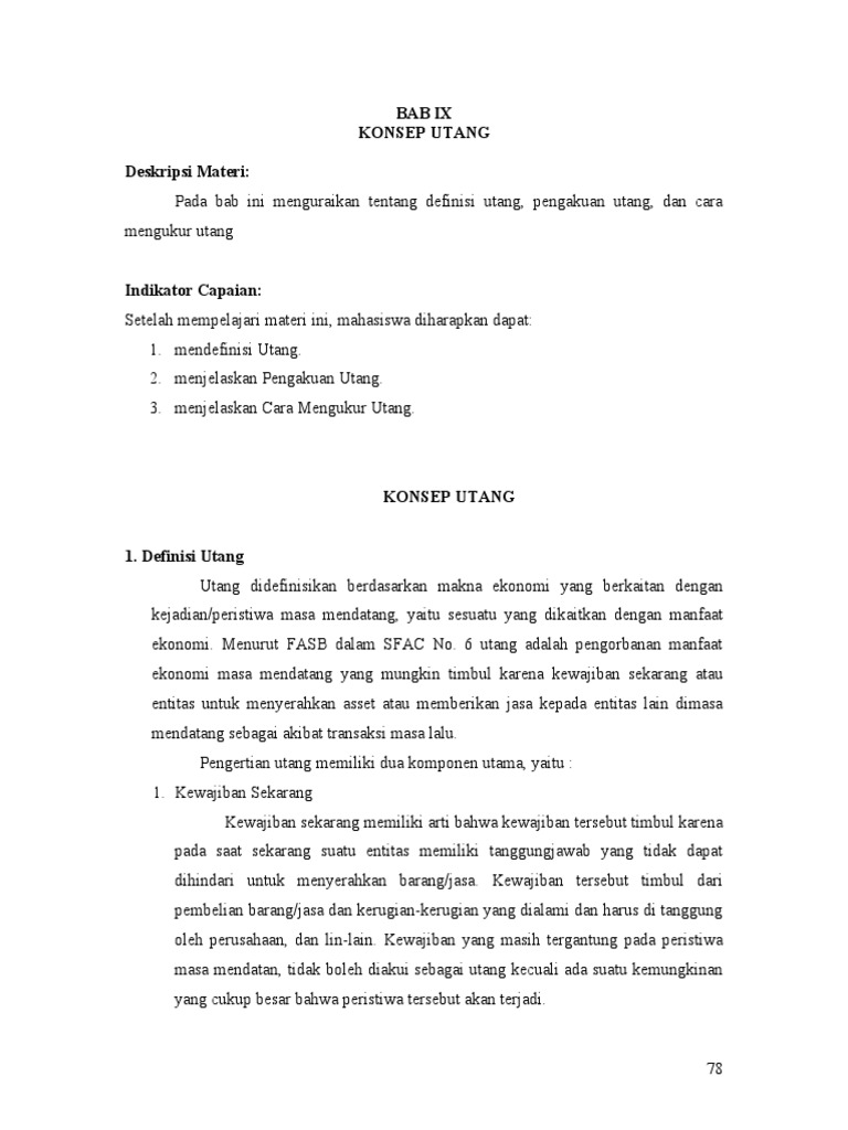 Definisi dan Pengukuran Utang Ekonomi | PDF
