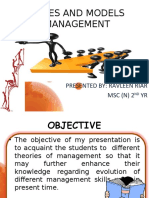 Theories and Models of Management