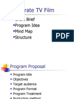 Corporate TV Film: Client Brief Program Idea Mind Map Structure