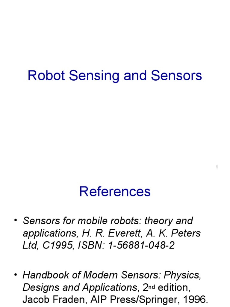 Robot Sensors and Sensing Techniques | PDF | Inertial Navigation System ...
