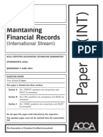 Maintaining Financial Records: (International Stream)