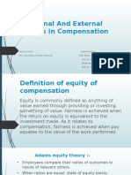 Internal and External Equities in Compensation