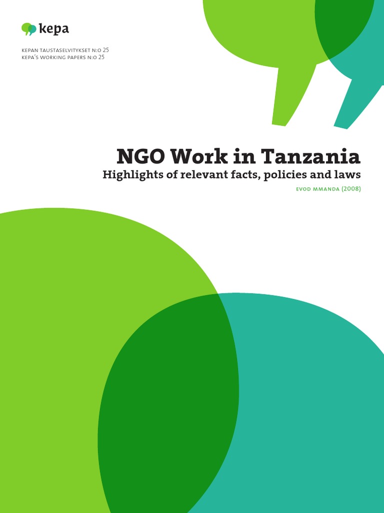NGO Regulations and Framework in Tanzania | PDF | Non Governmental ...