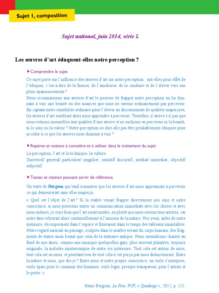 Comment Wang Fo Fut Sauvé Texte Intégral Pdf Bac - Sujets de Philosophie Term L, ES, S PDF | PDF | Bonheur | la  perception