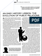 An Easy History Lesson: The Evolution of Public Relations: Thomas J - Roach