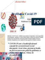 profilaxia Covid-19 ca infectie  nosocomiala