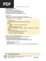 Bioinformatics: Intended Learning Outcomes