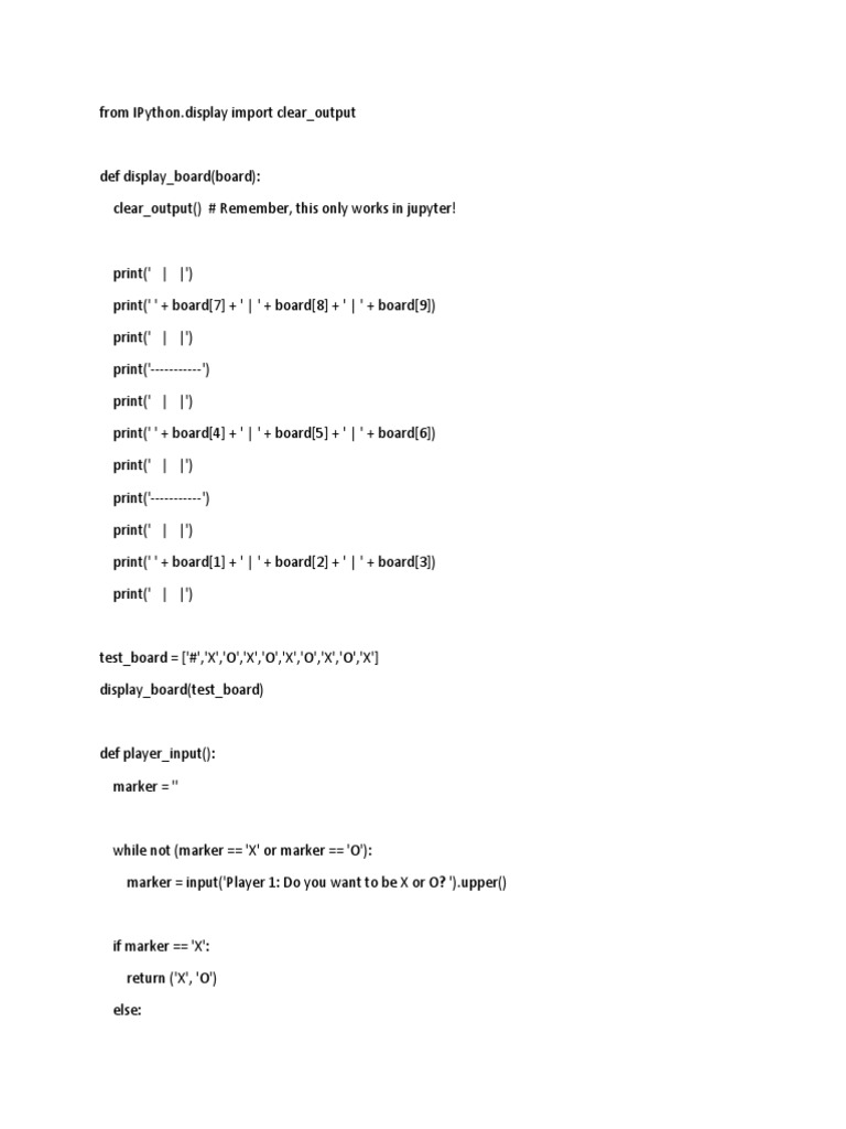 Tic Tac Toe PDF | PDF | Computing And Information Technology