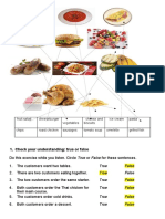 Check Your Understanding: True or False: Fruit Salad Cheeseburger Vegetables Cheese and Biscuits Ice Cream Pasta