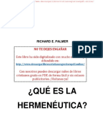 05 Que Es La Hermeneutica Richard E Palmer PDF