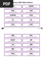 Common SEN Abbreviations