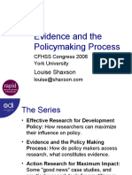 Evidence and The Policymaking Process: Louise Shaxson