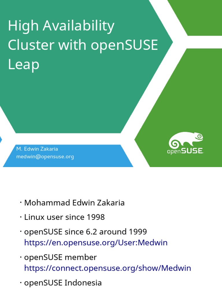 openSUSE Leap High Availability Guide | PDF | Computer Cluster | System ...