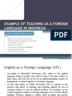 Example of Teaching As A Foreign Language in Indonesia: Lecturer: Ma'Rifah Nurmala, S. Pd,. M. PD