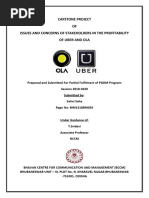 Capstone Project OF Issues and Concerns of Stakeholders in The Profitability of Uber and Ola