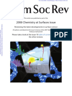 2008 Chemistry at Surfaces Issue: Reviewing The Latest Developments in Surface Science