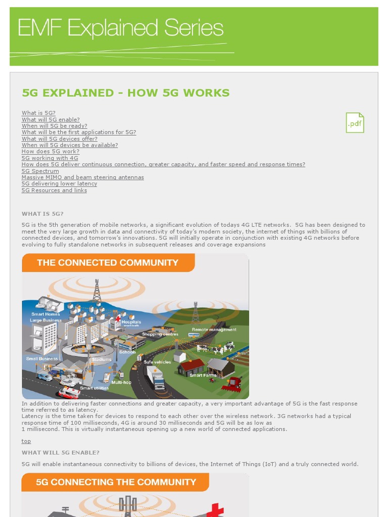 EMF Explained Series 5G Explained How 5G Works | PDF | Extremely High ...