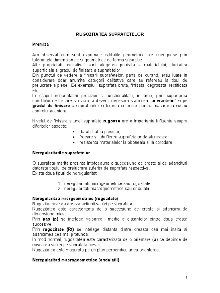 11 RUGOZITATEA-corectat | PDF