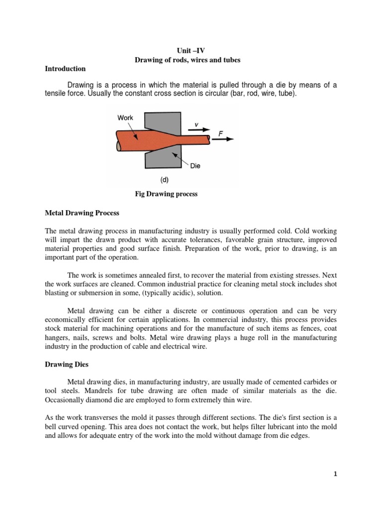 Metal Rod and Wire Drawing Processes | PDF | Sheet Metal | Wire