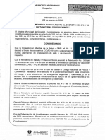 Decreto No. 072 de 2020 - MODIFICACION DTO 070 COVID 19 PDF