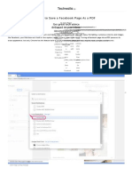 How To Save A Facebook Page As A PDF