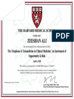 Telemedcine Certificate Harvard Free Courses