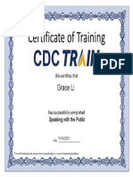 CDC Train Certificate
