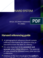 Harvard System: DR - Dr. Juliandi Harahap, Ma FK Umsu