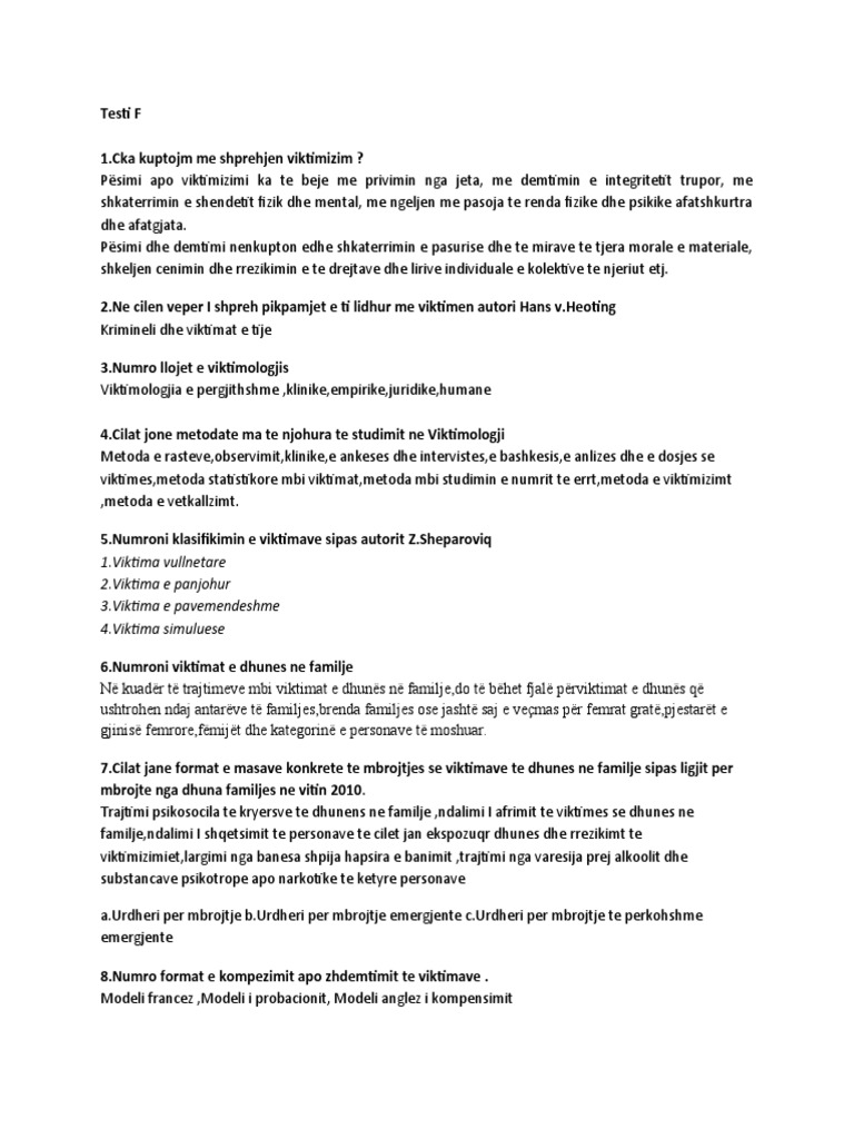 Testi F | PDF