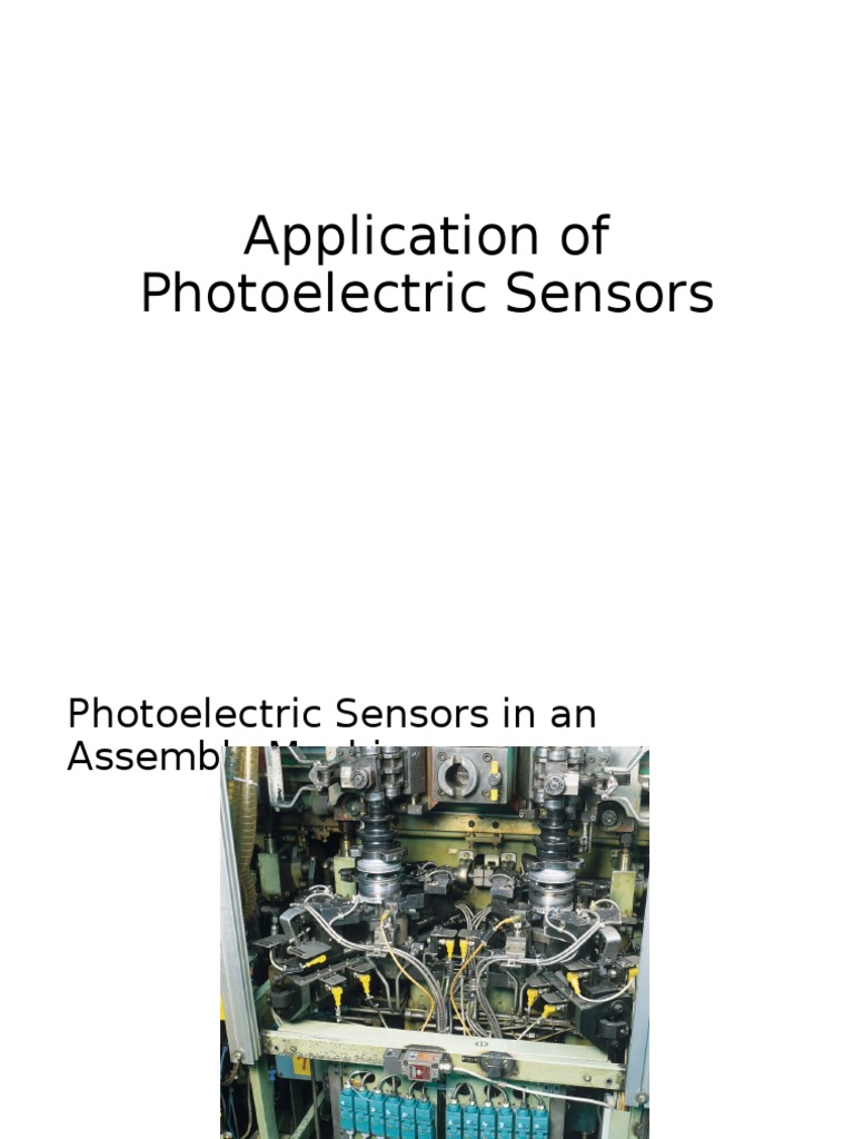 Application of Photoelectric Sensors PDF