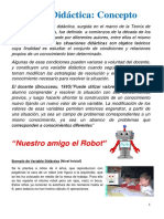 Actividad para Inicial. Variable Didáctica. Robot PDF