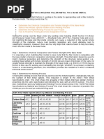 4 KEY STEPS TO MATCH A WELDING FILLER METAL TO A BASe METAL
