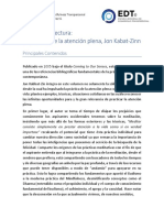 La práctica de la atención plena según Jon Kabat-Zinn