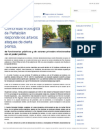 A13 - Comunidad Ecológica de Peñalolén Responde Los Arteros Ataques de Cierta Prensa