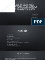 The Role of Solar Form-In Power Factor Improvement of Grid Connected System