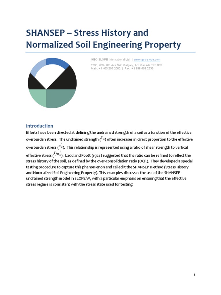 SHANSEP Method for Soil Strength Analysis | PDF | Soil Mechanics ...