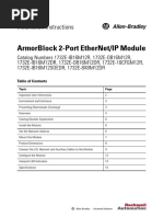 Armorblock 2-Port Ethernet/Ip Module: Installation Instructions