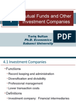 Mutual Funds and Other Investment Companies: Ph.D. Economics Sabanci University