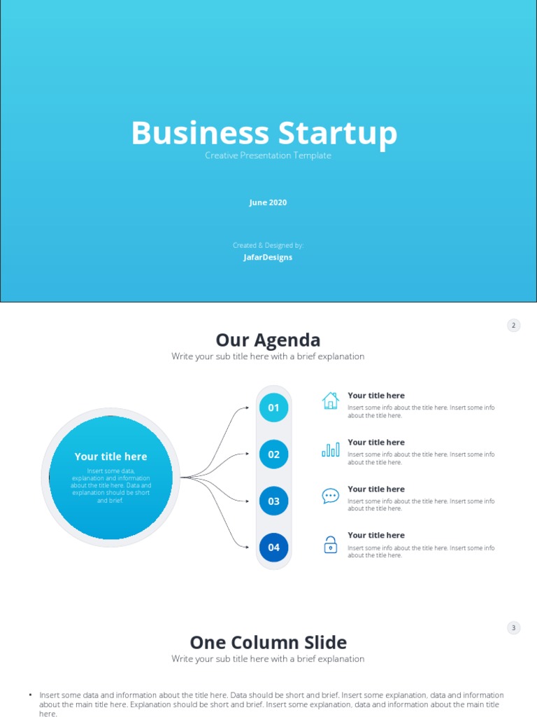 Startup Presentation Template | PDF | Information Science | Business