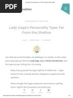 Lady Gaga's Personality Type - Far From The Shallow - 16personalities