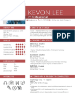 Professional Resume For Freshers