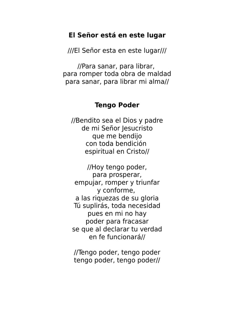 Letras De Canciones Cristianas